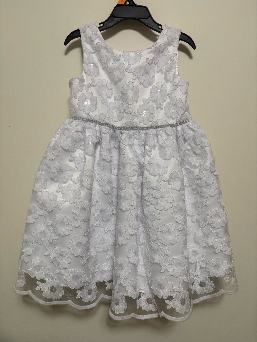 Bonnie Jean white floral dress 4T